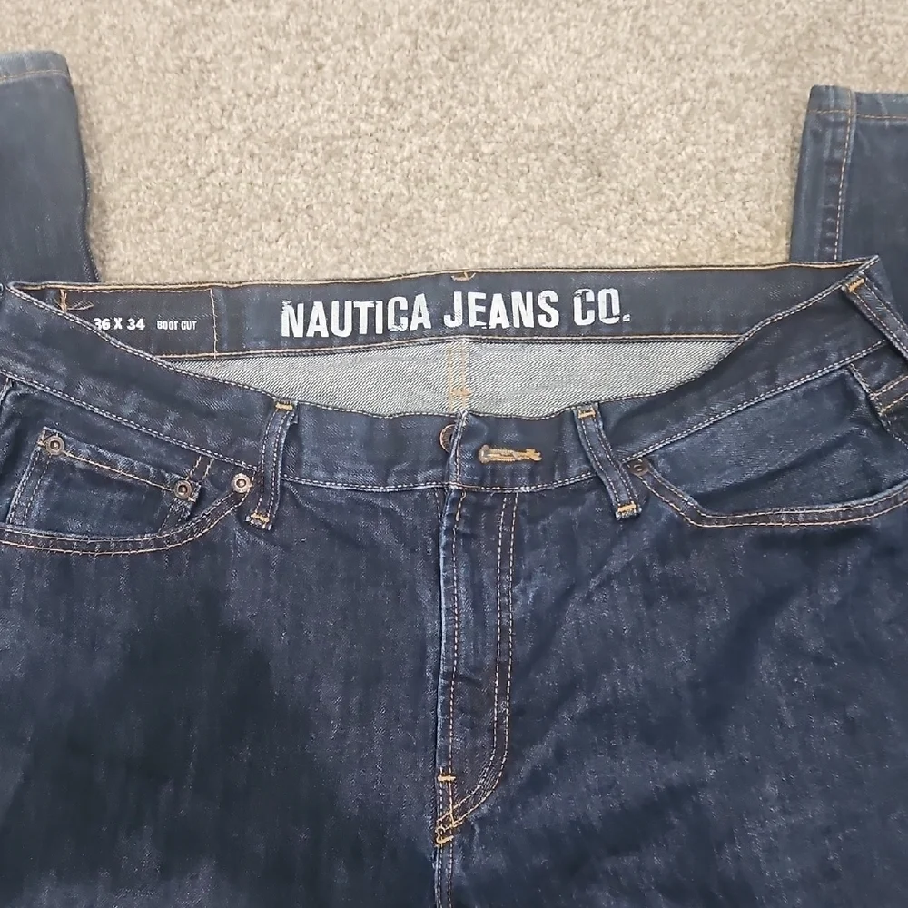 Nautica Men's Deep Blue Relaxed Jeans